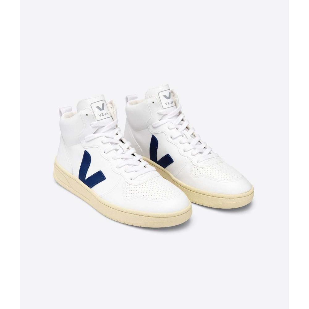 παπουτσια γυναικεια Veja V-15 CWL White/Navy | GR 583WNB